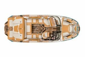 Supreme Boats with an orange and white interior.