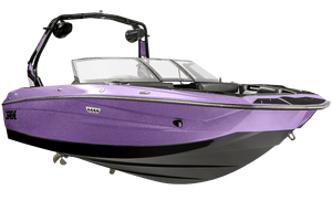 A S220 Supreme purple and black boat on a white background.