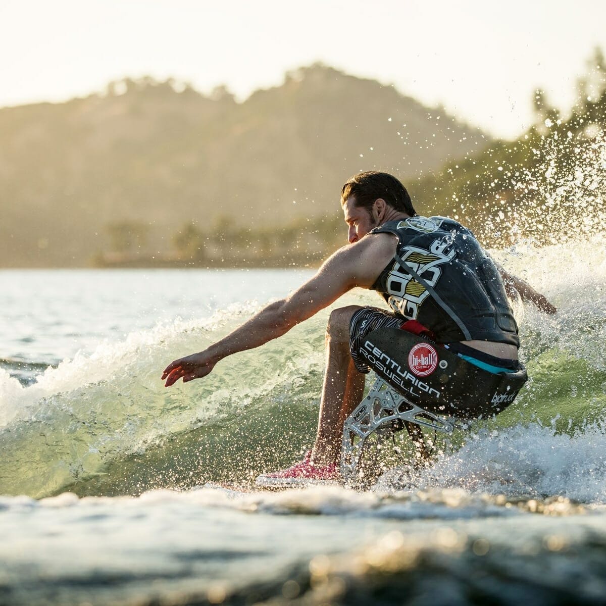 Grant Korgan wakesurfing