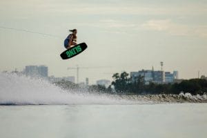 Taylor McCullough wakeboarding